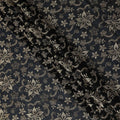 Black Floral Premium Cotton Voile Fabric 110cm
