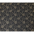 Black Floral Premium Cotton Voile Fabric 110cm