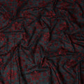Black Floral Premium Cotton Voile Fabric 110cm