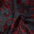 Black Floral Premium Cotton Voile Fabric 110cm