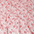White Floral Premium Cotton Voile Fabric 110cm