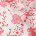 White Floral Premium Cotton Voile Fabric 110cm