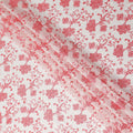 White Floral Premium Cotton Voile Fabric 110cm