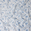 White Floral Premium Cotton Voile Fabric 110cm