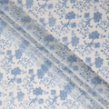 White Floral Premium Cotton Voile Fabric 110cm