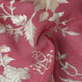 Pink Floral Premium Cotton Voile Fabric 110cm