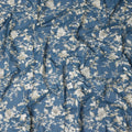 Blue Floral Premium Cotton Voile Fabric 110cm