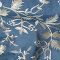 Blue Floral Premium Cotton Voile Fabric 110cm