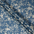 Blue Floral Premium Cotton Voile Fabric 110cm