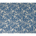 Blue Floral Premium Cotton Voile Fabric 110cm