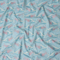Blue Floral Premium Cotton Voile Fabric 110cm