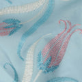 Blue Floral Premium Cotton Voile Fabric 110cm