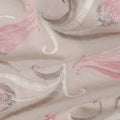 Beige Floral Premium Cotton Voile Fabric 110cm