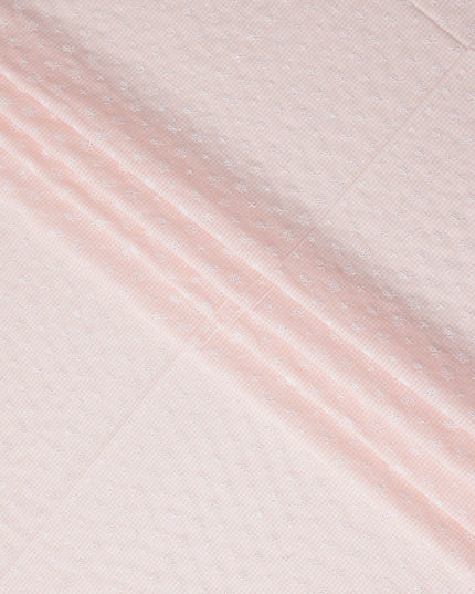 Pink Checkered Cotton Voile Fabric 110cm