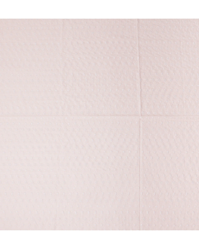 Pink Checkered Cotton Voile Fabric 110cm