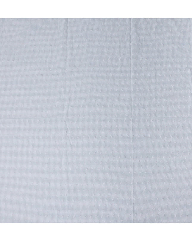 Blue Checkered Cotton Voile Fabric 110cm