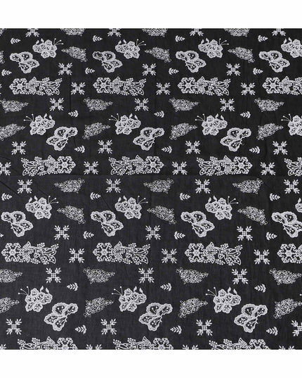 Jet Black Cotton Voile Fabric 110cm | Regal Fabrics