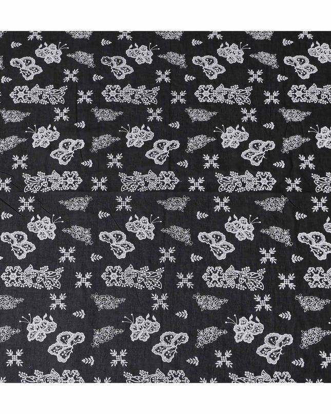Jet Black Cotton Voile Fabric 110cm | Regal Fabrics