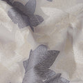 Grey Leaf Premium Cotton Voile Fabric 110cm