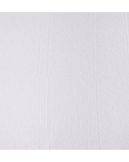 Snow White Embroidered Cotton Voile Fabric 110cm