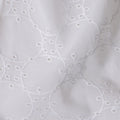 Chalk White Embroidered Cotton Voile Fabric 110cm