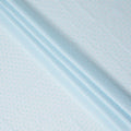 Powder Blue Embroidered Cotton Voile Fabric 110cm