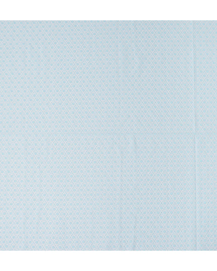 Powder Blue Embroidered Cotton Voile Fabric 110cm