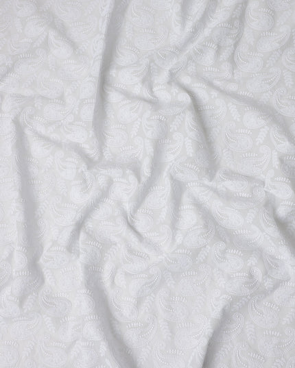 Ivory White Cotton Voile Fabric 110cm | Regal Fabrics