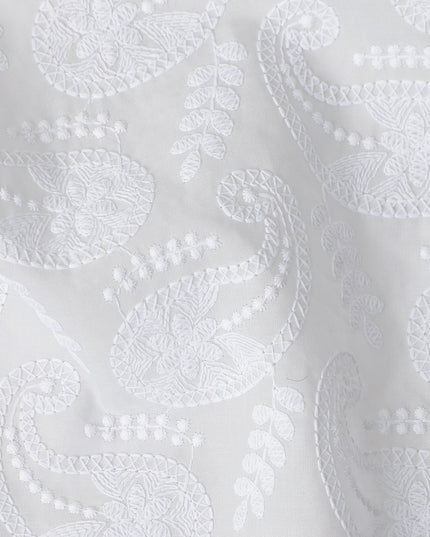 Ivory White Cotton Voile Fabric 110cm | Regal Fabrics