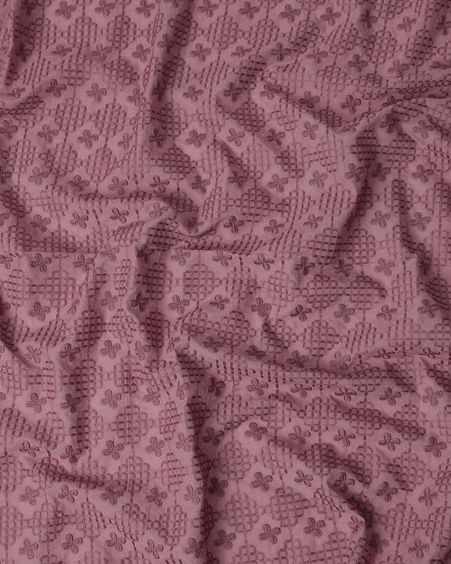 Wine Mauve Cotton Voile Fabric 110cm | Regal Fabrics