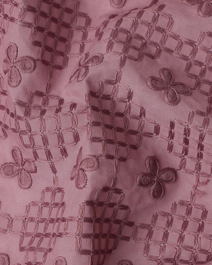 Wine Mauve Cotton Voile Fabric 110cm | Regal Fabrics