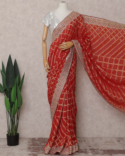 Red Viscose Saree 110cm | Regal