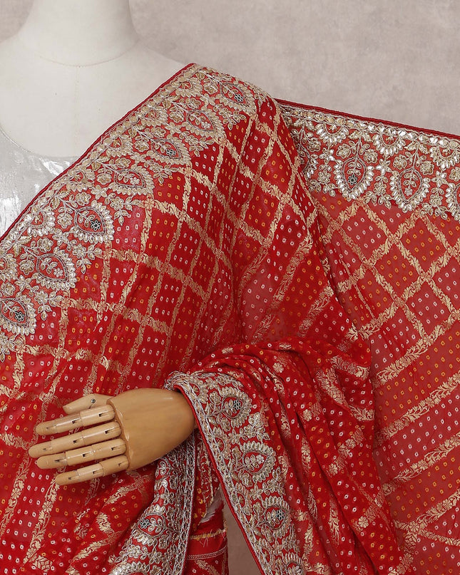 Red Viscose Saree 110cm | Regal