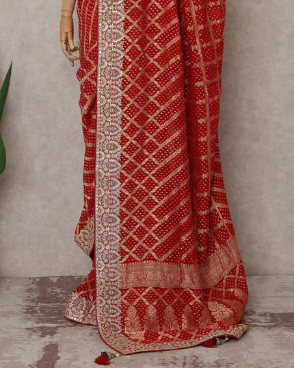 Red Viscose Saree 110cm | Regal