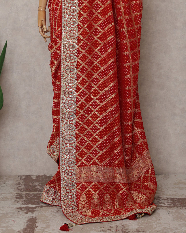 Red Viscose Saree 110cm | Regal