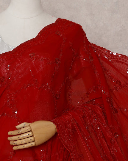Red Tissue Saree 110cm | Regal