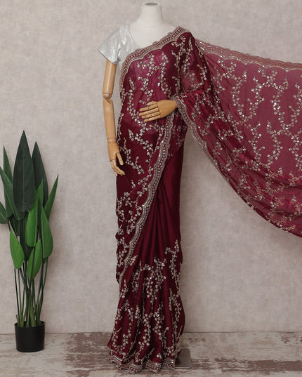 Red Tissue Saree 110cm | Regal