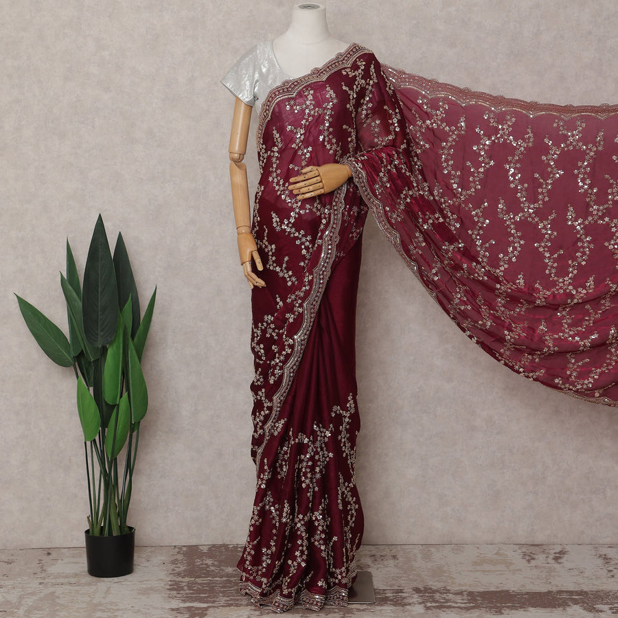 Red Tissue Saree 110cm | Regal