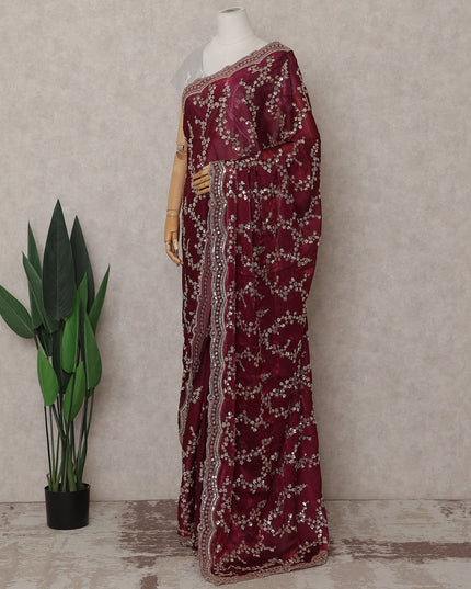Red Tissue Saree 110cm | Regal