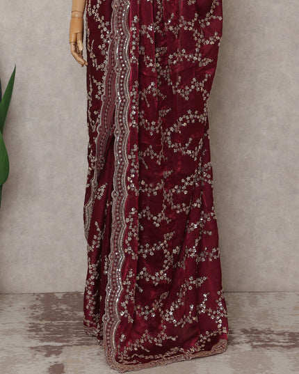 Red Tissue Saree 110cm | Regal