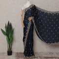 Blue Georgette Saree 110cm | Regal