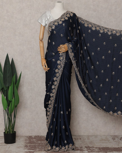 Blue Georgette Saree 110cm | Regal
