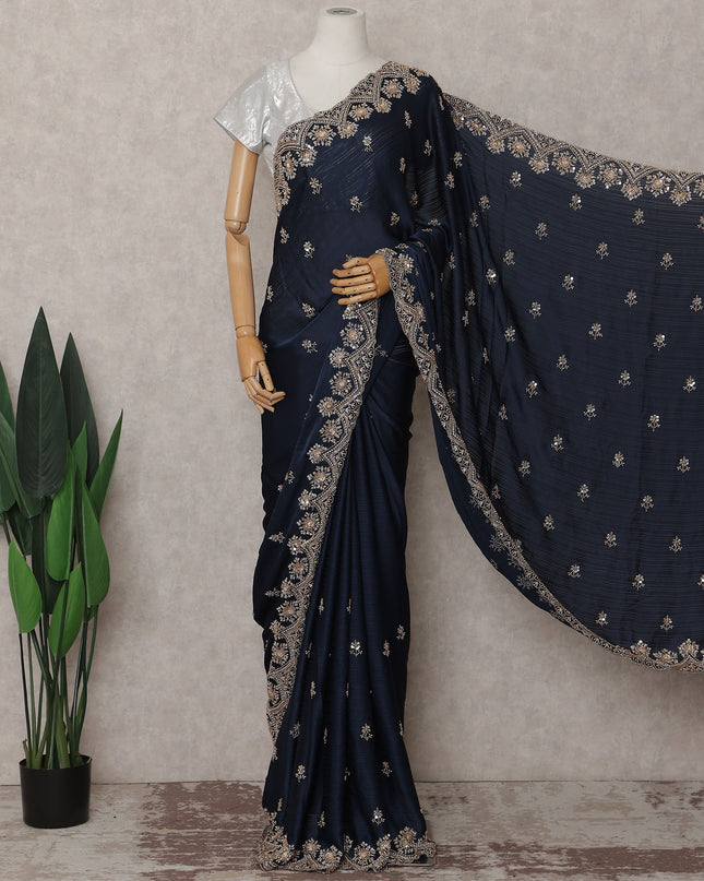 Blue Georgette Saree 110cm | Regal