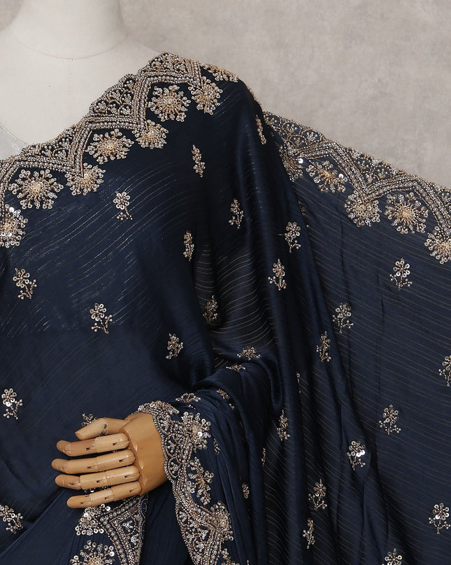 Blue Georgette Saree 110cm | Regal