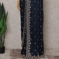 Blue Georgette Saree 110cm | Regal
