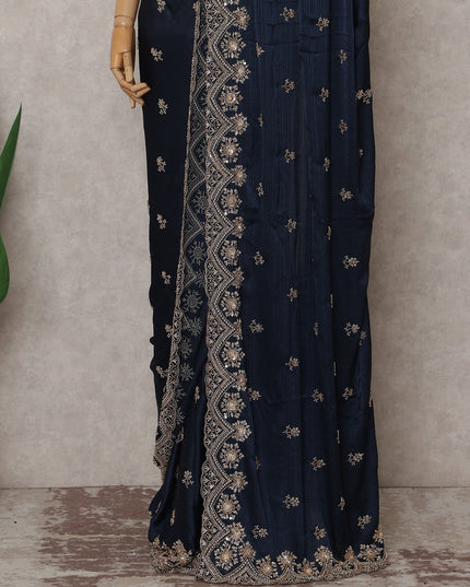 Blue Georgette Saree 110cm | Regal