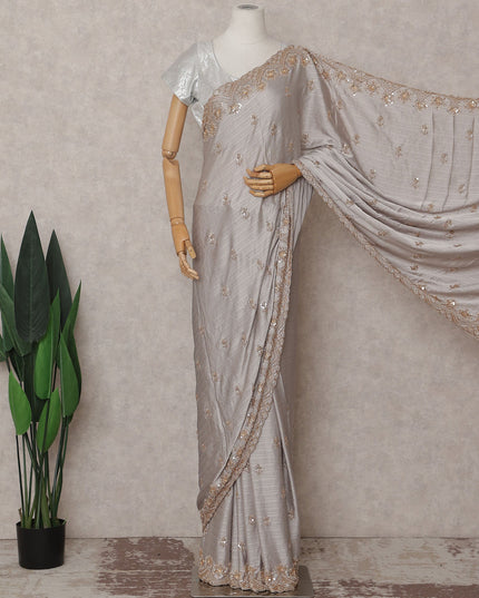 Grey Georgette Saree 110cm | Regal