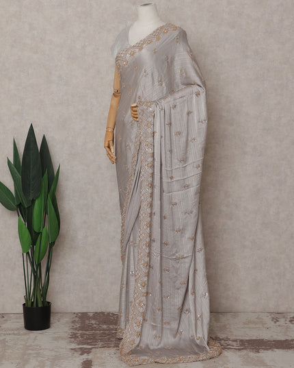 Grey Georgette Saree 110cm | Regal
