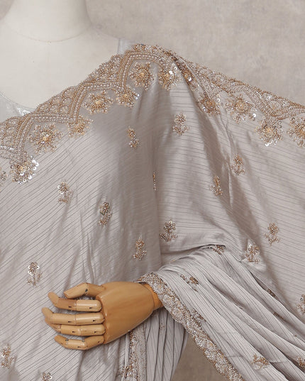 Grey Georgette Saree 110cm | Regal
