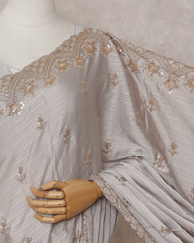 Grey Georgette Saree 110cm | Regal